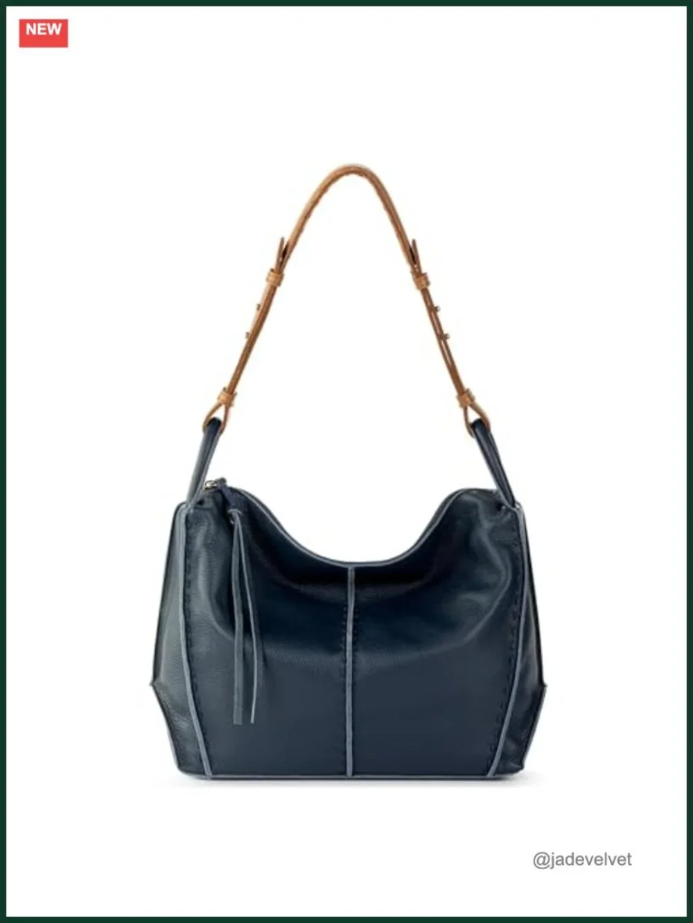 Large Leather Hobo Purse with Zipper Pocket for Everyday Travel